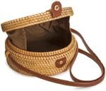 Handwoven Round Rattan Bag - Image 2