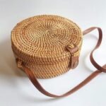 Handwoven Round Rattan Bag - Image 3