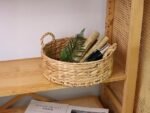 Round Water Hyacinth Storage Baskets