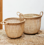 SET OF 2 FLOPPY SEAGRASS BASKETS