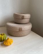 JUTE BASKET SET WITH LIDS