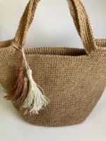 JUTE BAG LARGE CROCHET TOTE BEACH BAG - Image 3