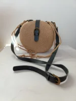 HANDMADE ROUND JUTE CROSSBODY BAG - Image 3