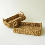 NATURAL Water Hyacinth WOVEN TRAY - Image 4