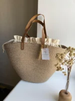 Handmade jute-tress rope tote bag