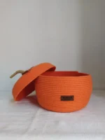 HANDMADE JUTE PUMPKIN BASKET - Image 2