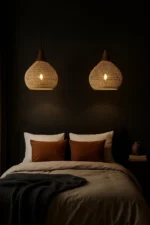 Vintage Rattan Pendant Light - Image 2