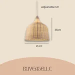 Handmade Rattan Pendant Light Set - Image 3