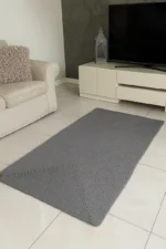 Gray Handwoven Jute Rug - Image 7